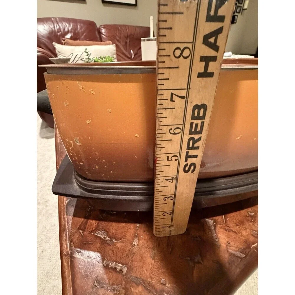 Vintage West Bend 6 Quart Slow Cooker Ombre Metal Lid